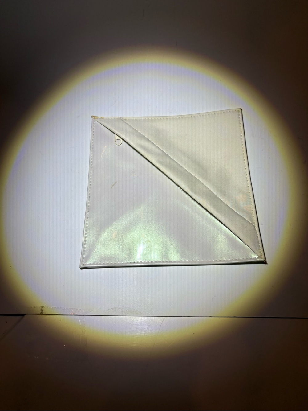Van Cleef & Arpels Iridescent White Cosmetic Pouch